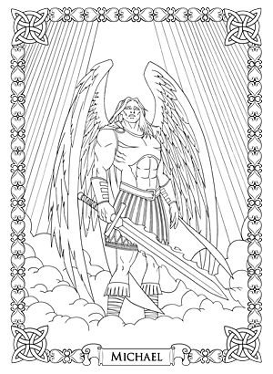 saint michael the archangel coloring pages - photo #12