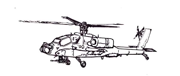 Helicopter coloring pages kids