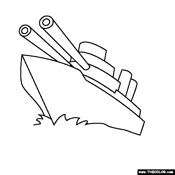 Image Gallery Battleship Outline Sketch Coloring Page