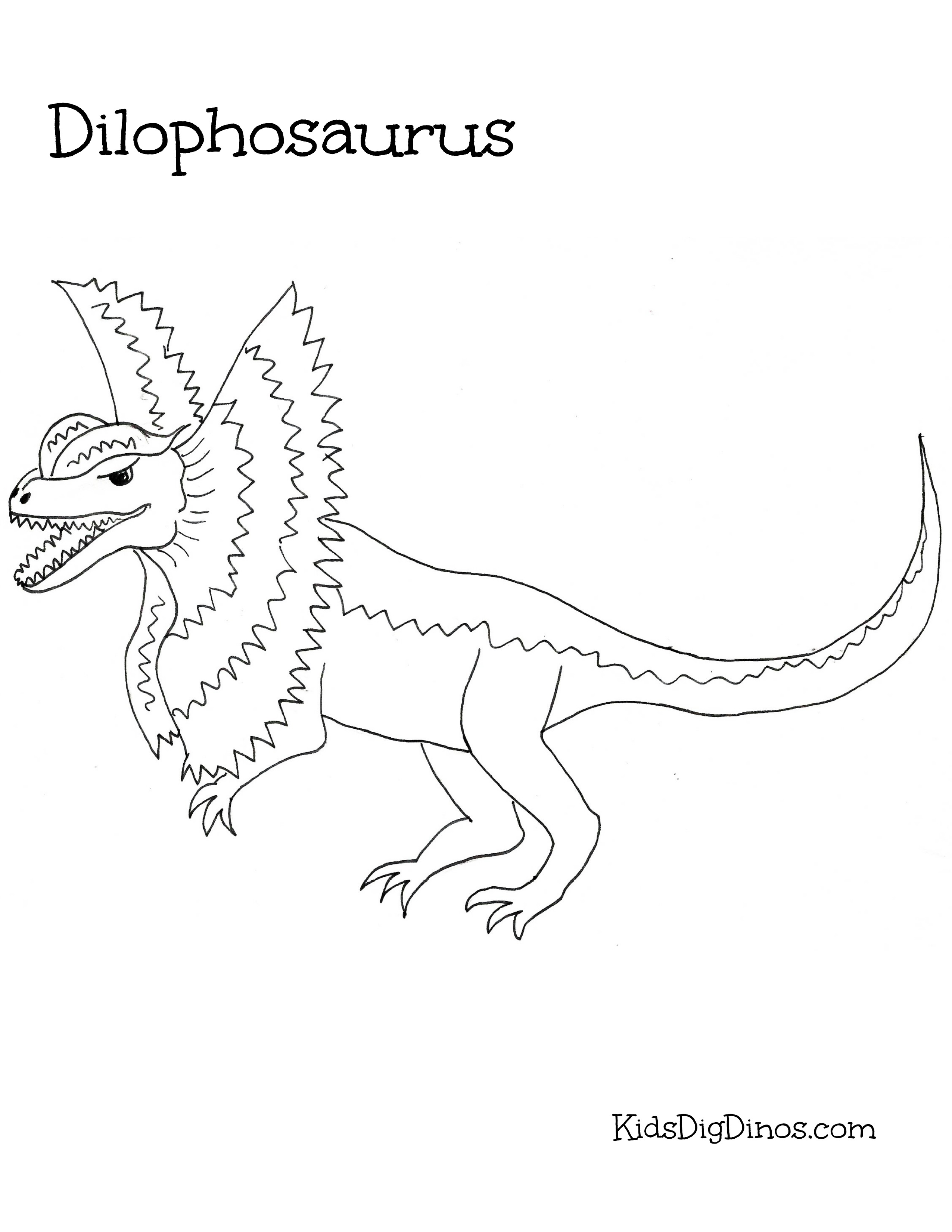 Kolorowanki Jurassic World Do Druku Dilophosaurus Kleurplaat Porn Sex