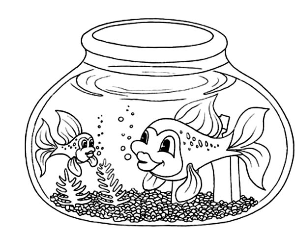 images of fish bowls coloring pages - photo #23