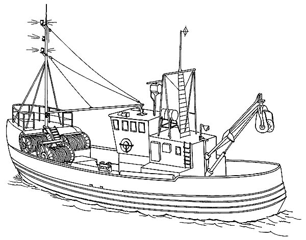 Fishing Boat coloring, Download Fishing Boat coloring for free 2019