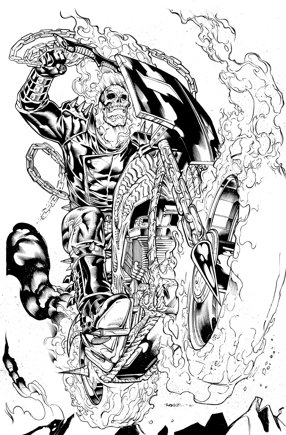 Ghostrider coloring, Download Ghostrider coloring for free 2019