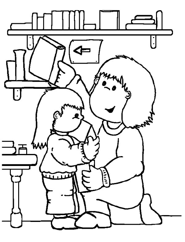 Library coloring, Download Library coloring for free 2019