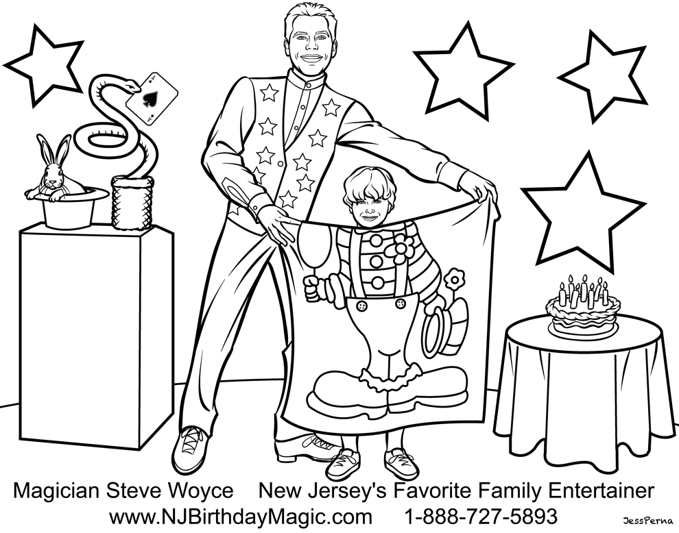 Printable Coloring Pages Magician Coloring Pages
