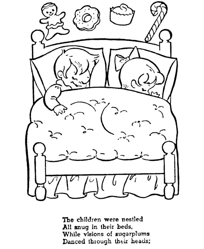 Free Printable Twas The Night Before Christmas Coloring Pages