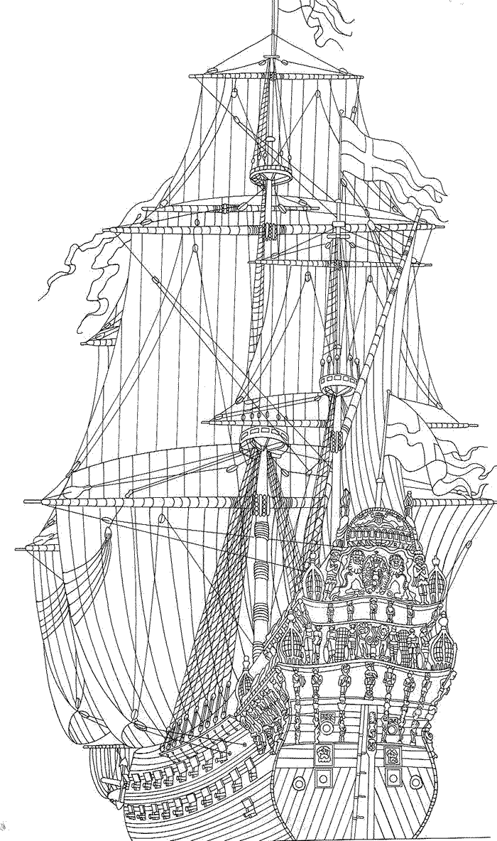 Old Sailing Ships coloring, Download Old Sailing Ships coloring for