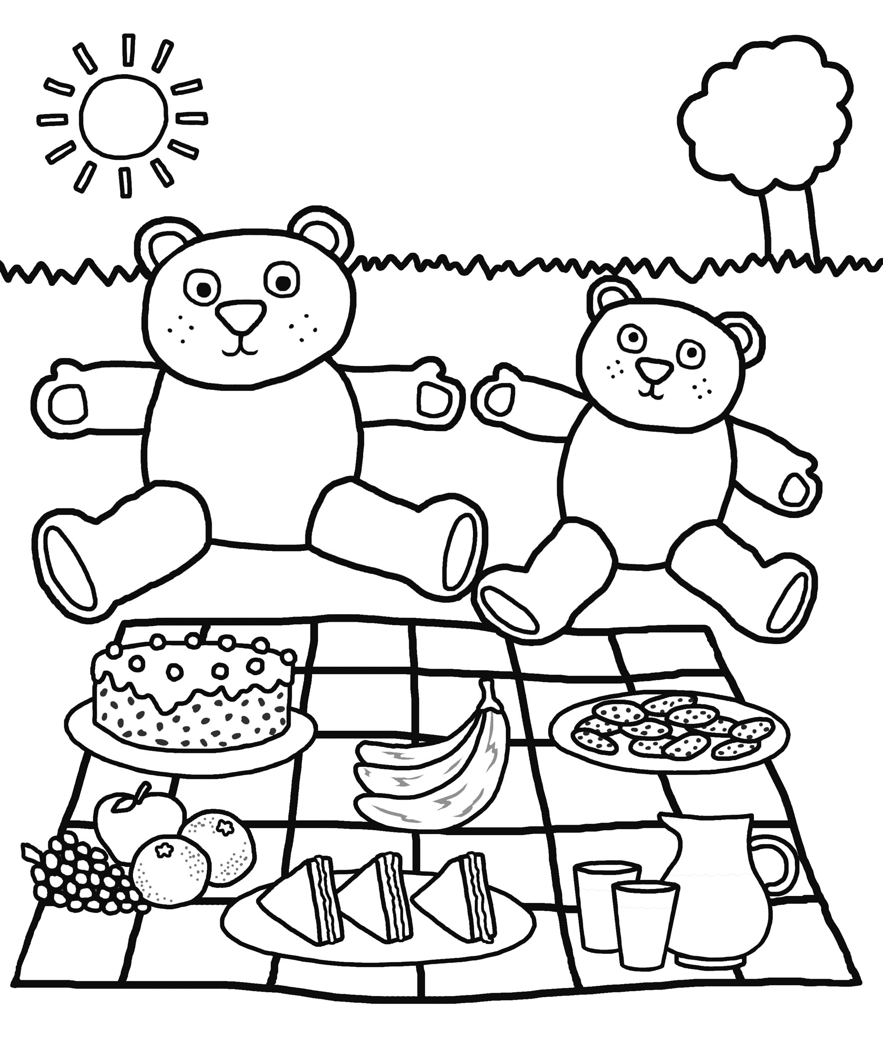 Picnic coloring, Download Picnic coloring for free 2019