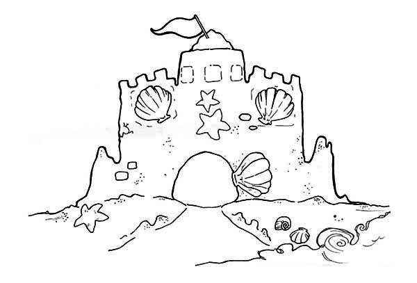 Sandcastle coloring Download Sandcastle coloring for free