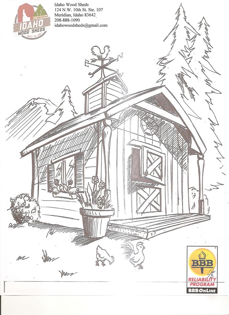Shed coloring, Download Shed coloring for free 2019