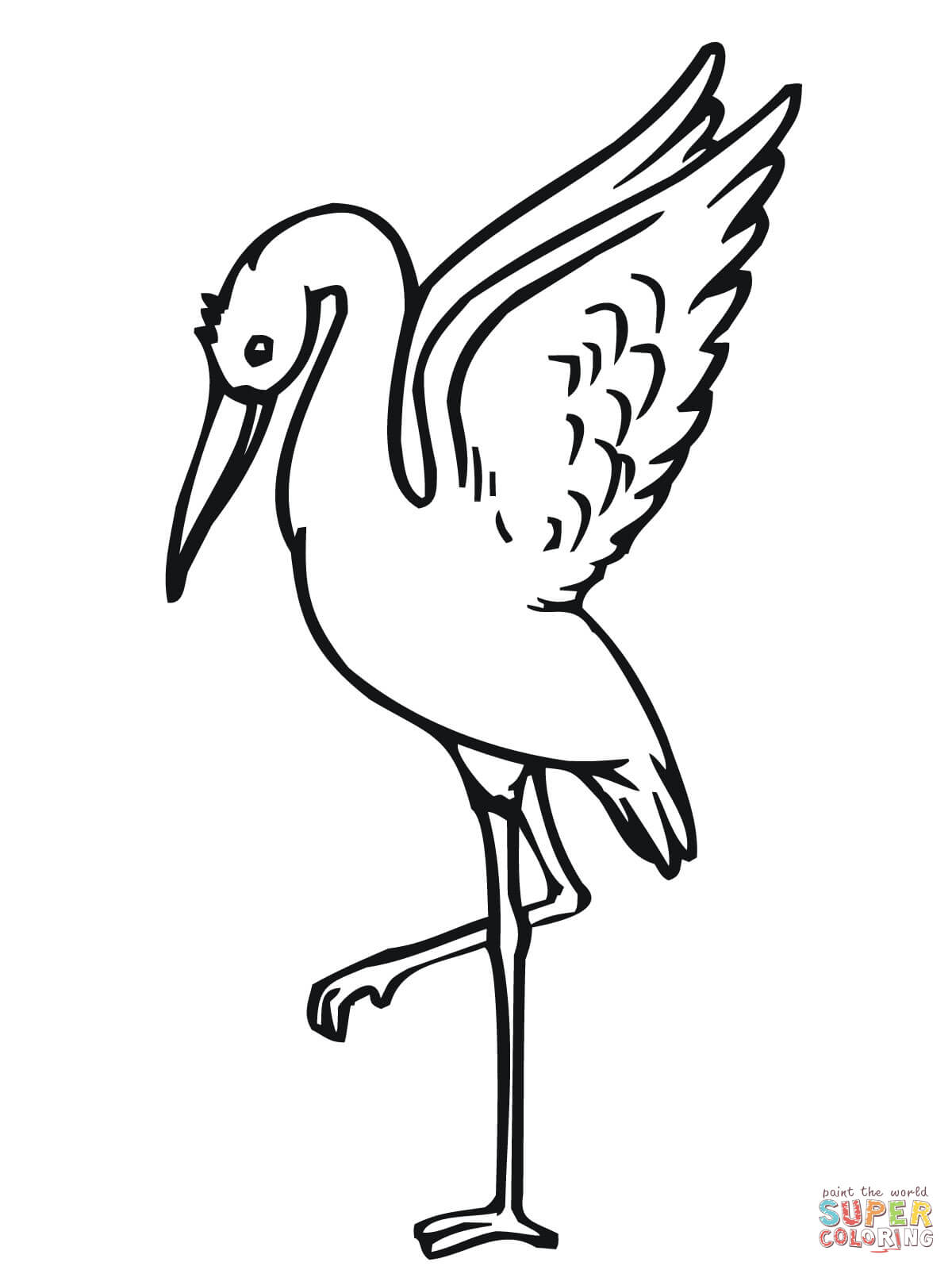 White Stork coloring, Download White Stork coloring for free 2019