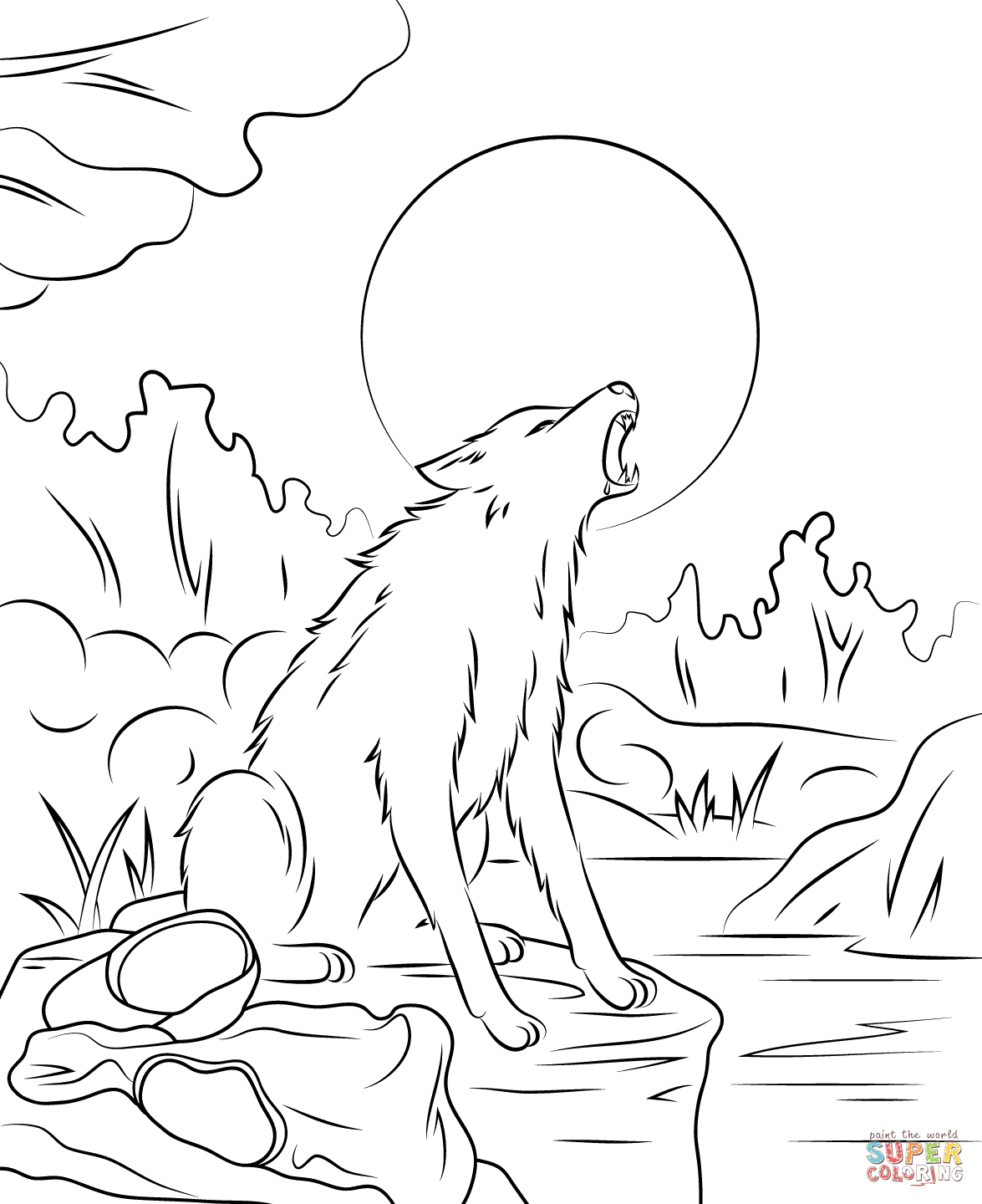 Werewolf coloring, Download Werewolf coloring for free 2019