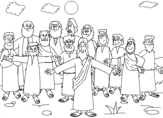 12 Apostles coloring #12, Download drawings