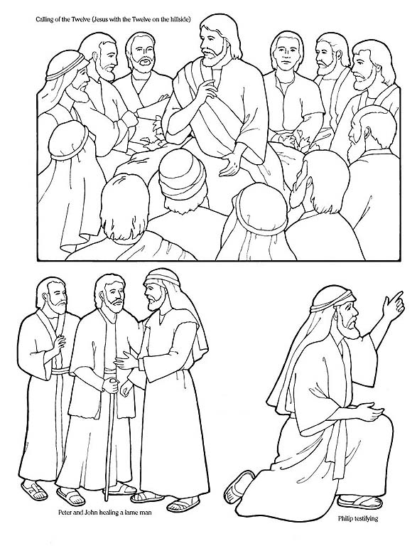 12 Apostles coloring #4, Download drawings