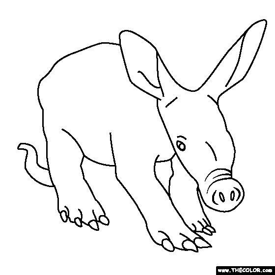 Aardvark coloring #18, Download drawings