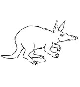 Aardvark coloring #2, Download drawings