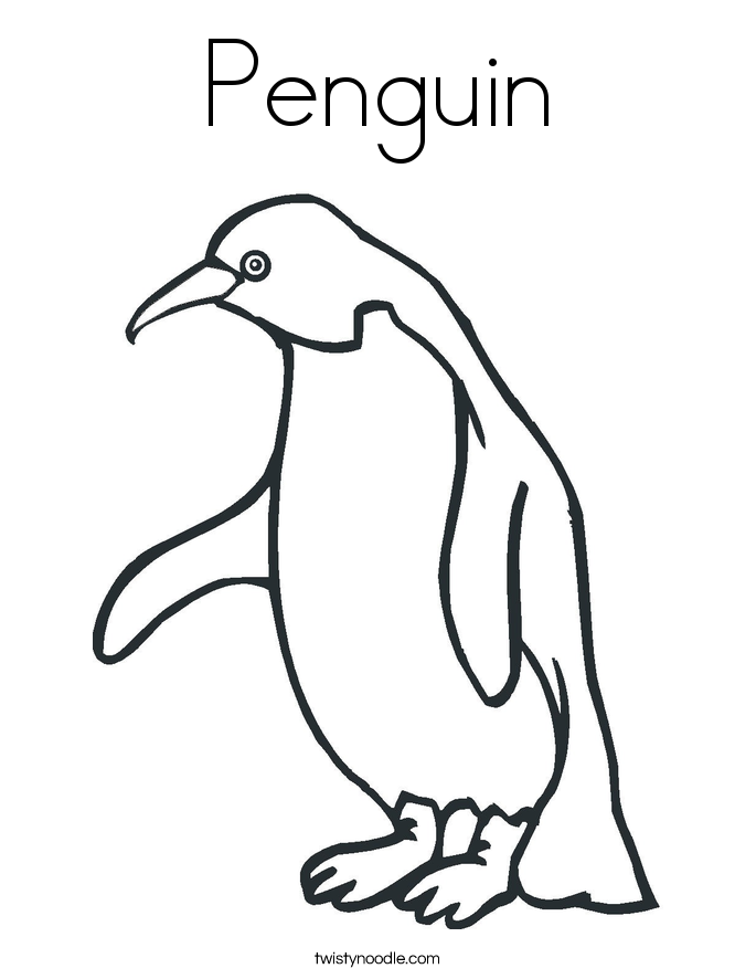 Penguin coloring #10, Download drawings