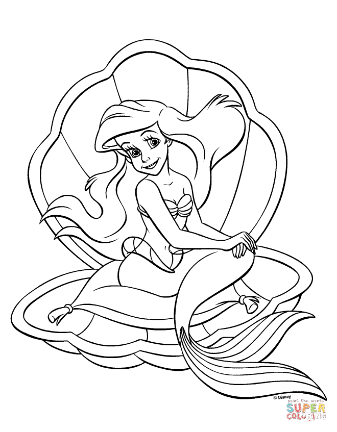 Mermaid coloring #11, Download drawings