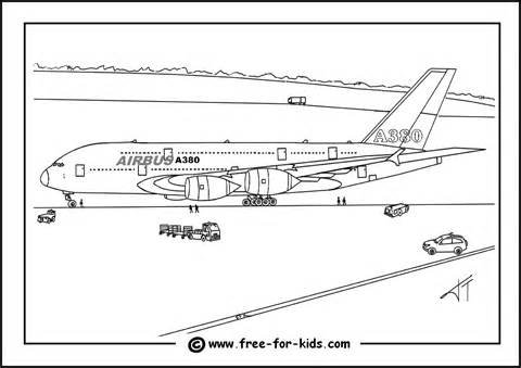 Airbus coloring #17, Download drawings