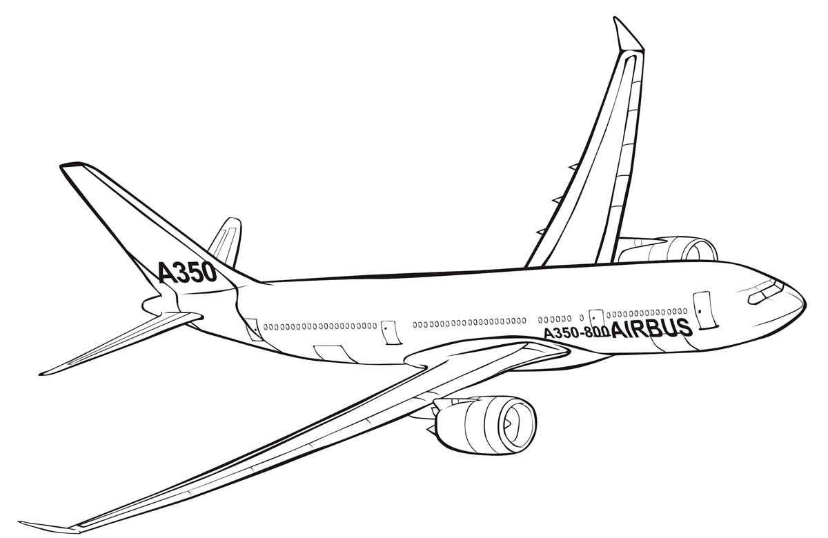 Airbus coloring #19, Download drawings
