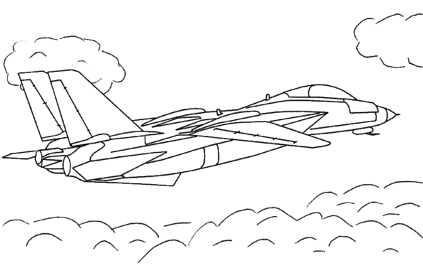 Aircraft coloring #1, Download drawings