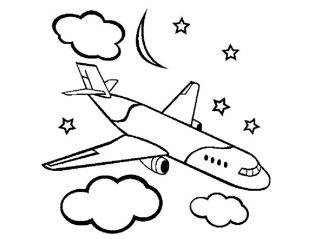 Airplane coloring #7, Download drawings