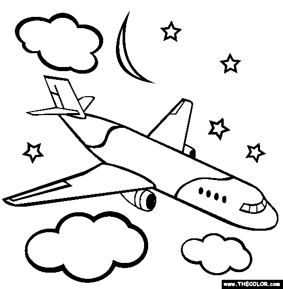 Airplane coloring #4, Download drawings