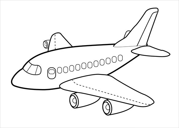 Airplane coloring #5, Download drawings