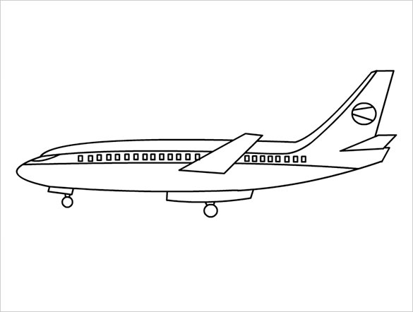 Airplane coloring #20, Download drawings