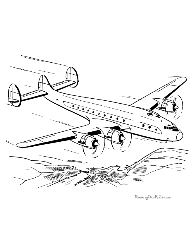 Airplane coloring #13, Download drawings