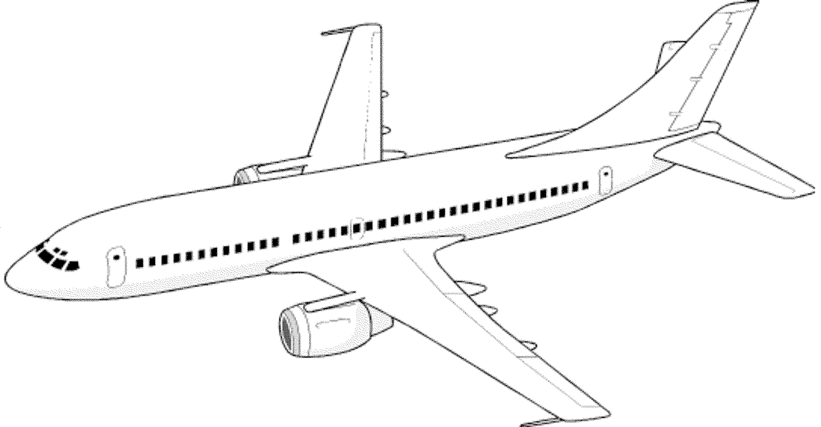 Airplane coloring #15, Download drawings