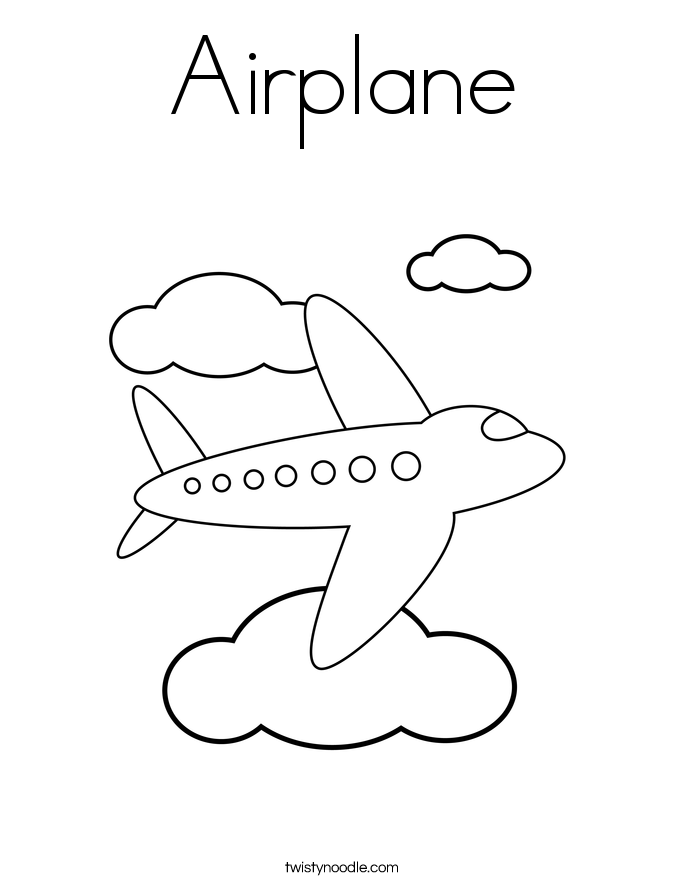 Airplane coloring #17, Download drawings