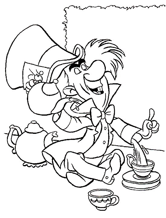 Alice In Wonderland coloring #18, Download drawings