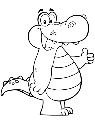 Alligator coloring #14, Download drawings