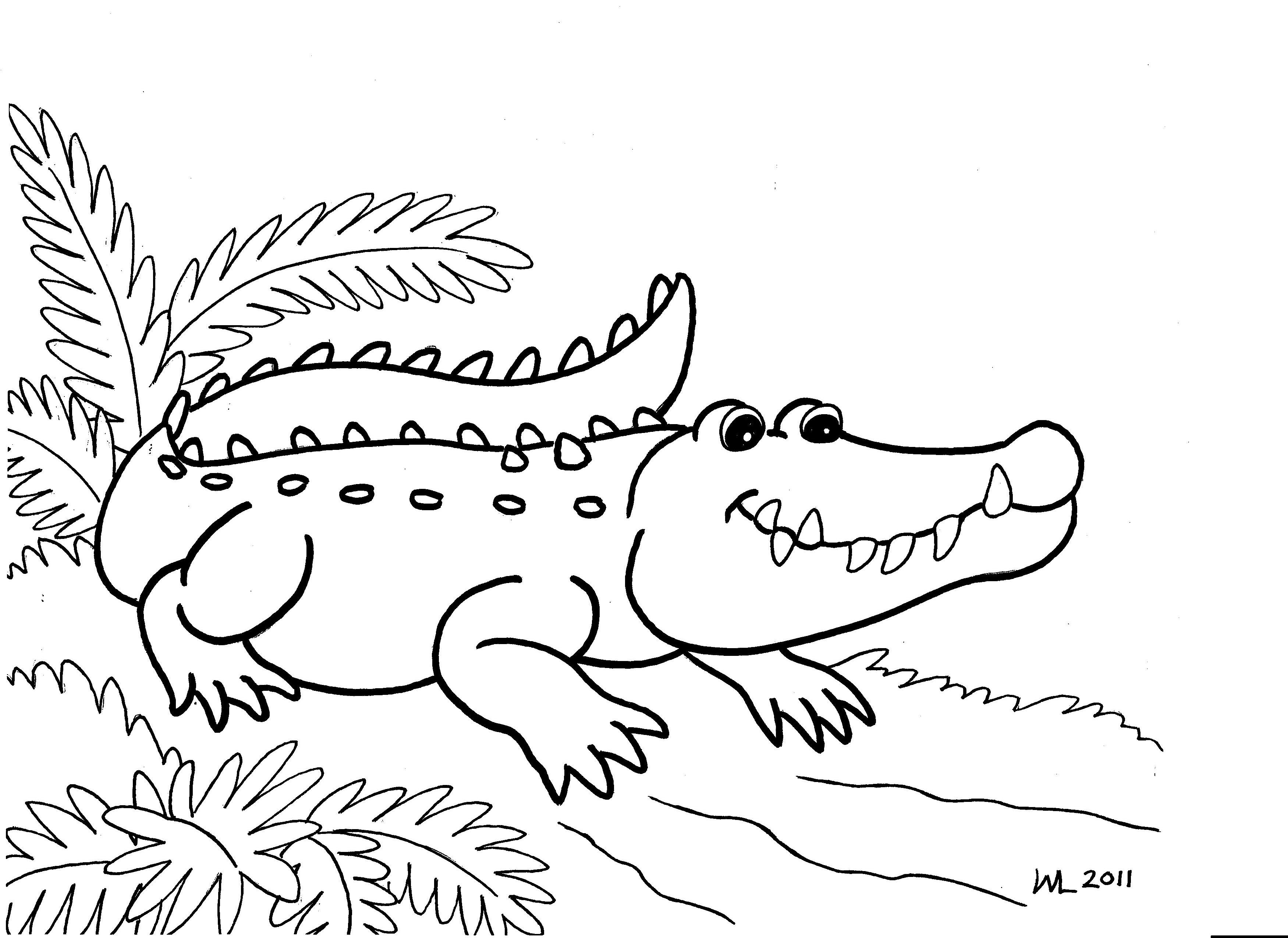 Crocodile coloring #5, Download drawings