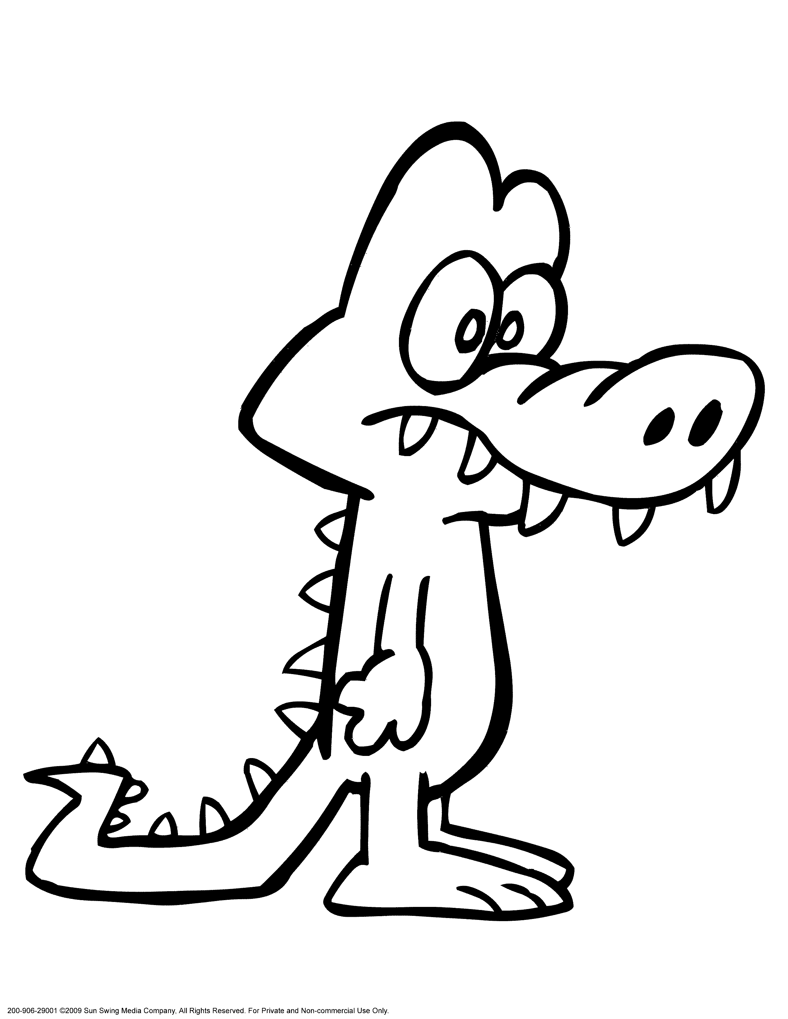 Alligator coloring #3, Download drawings