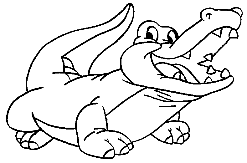 Alligator coloring #1, Download drawings