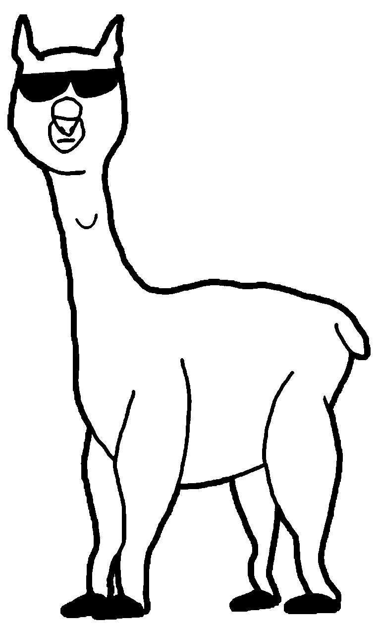 Alpaca coloring #12, Download drawings