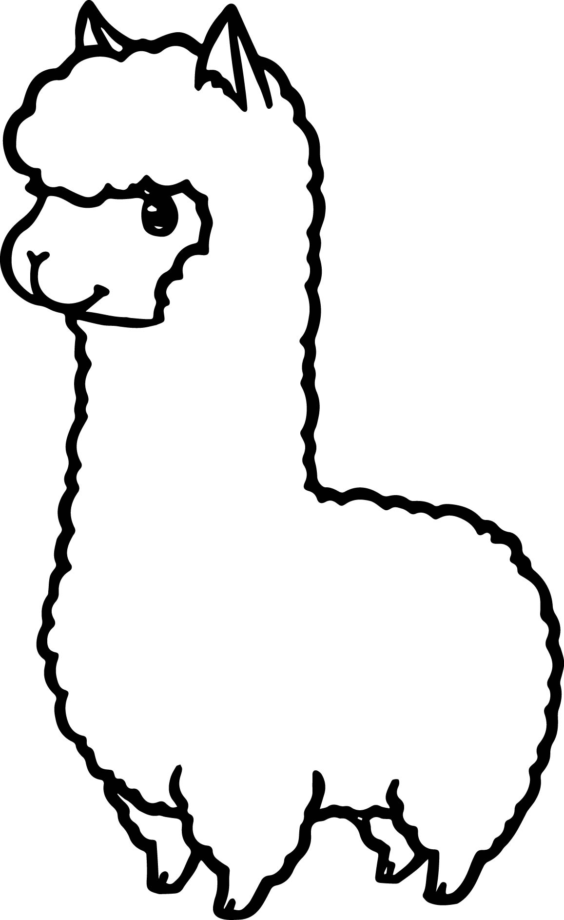 Alpaca coloring #6, Download drawings