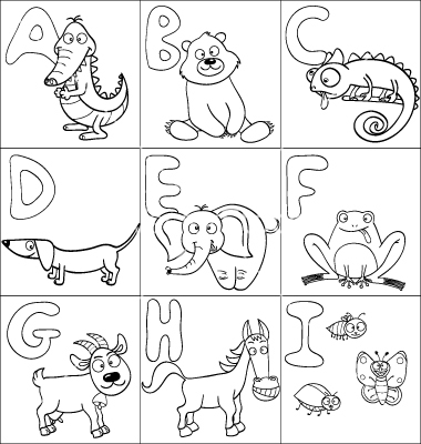 Alphabet coloring #8, Download drawings