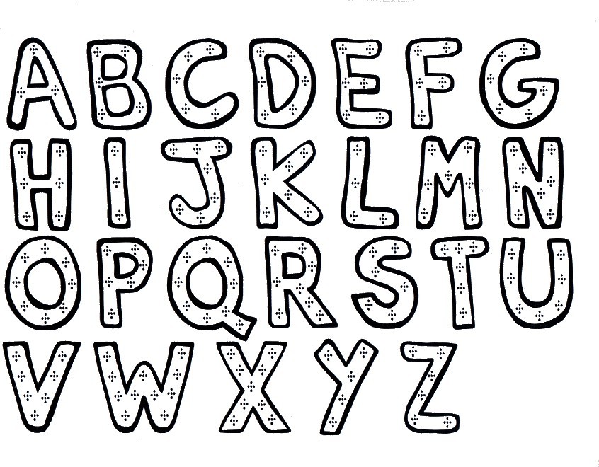 Alphabet coloring #2, Download drawings
