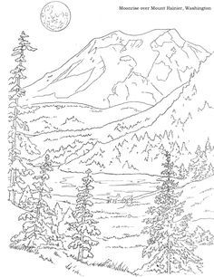 Alps Mountain coloring #19, Download drawings