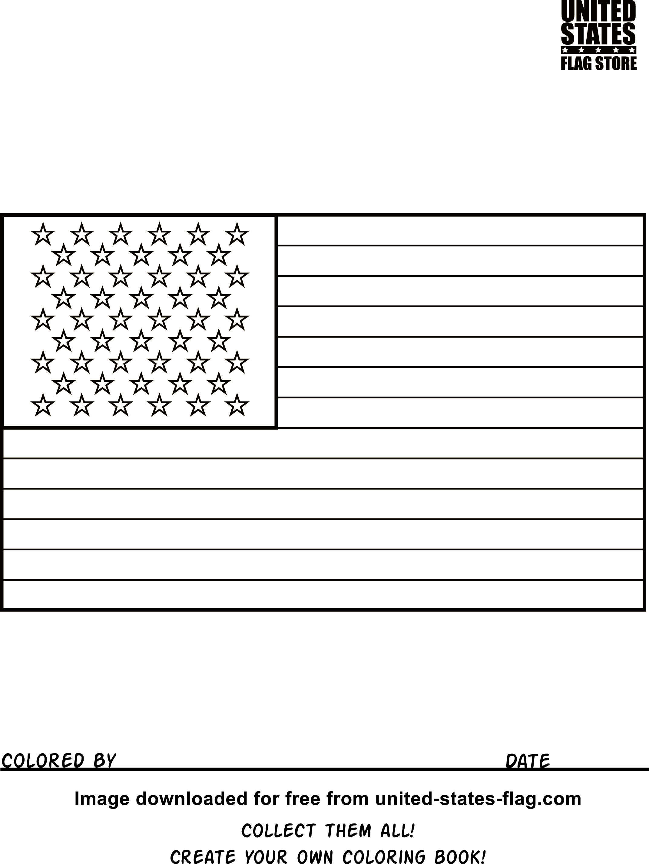American Flag coloring #8, Download drawings