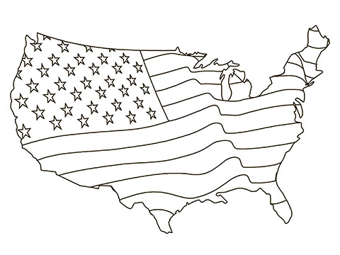American Flag coloring #2, Download drawings