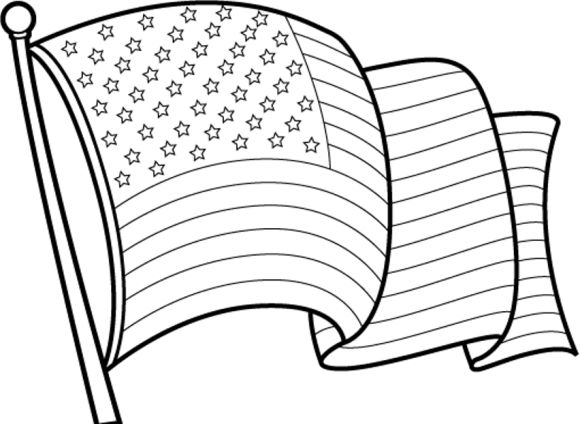 American Flag coloring #11, Download drawings