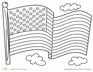 American Flag coloring #14, Download drawings