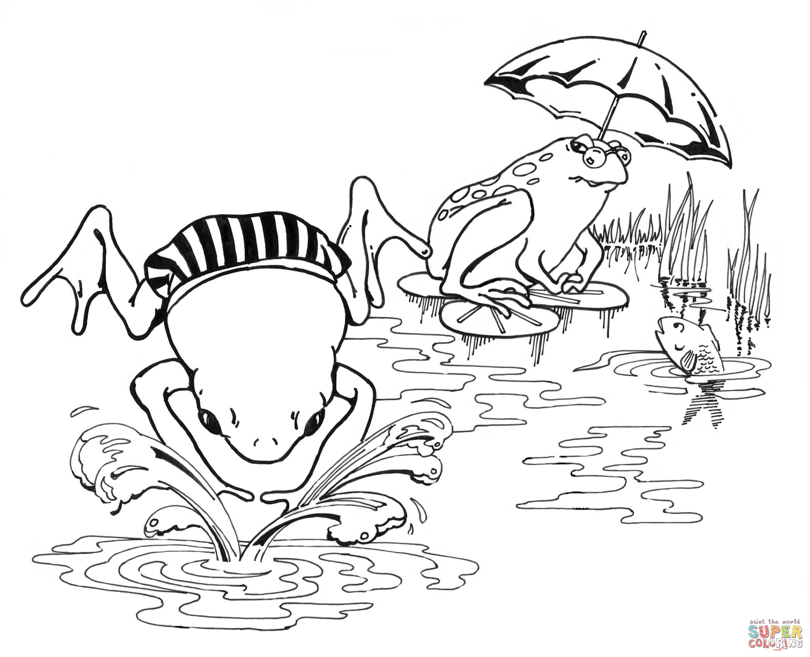 Amphibian coloring #3, Download drawings
