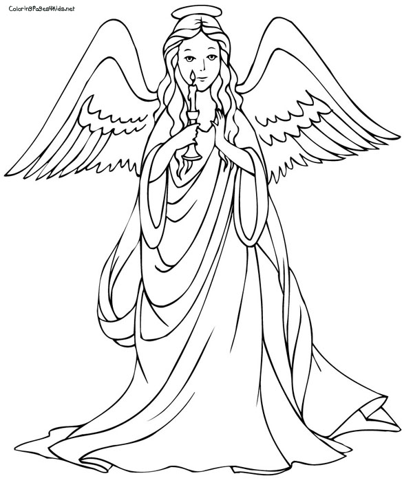 Angel coloring #14, Download drawings