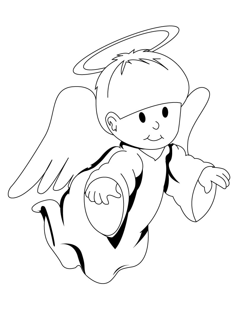 Angel coloring #12, Download drawings