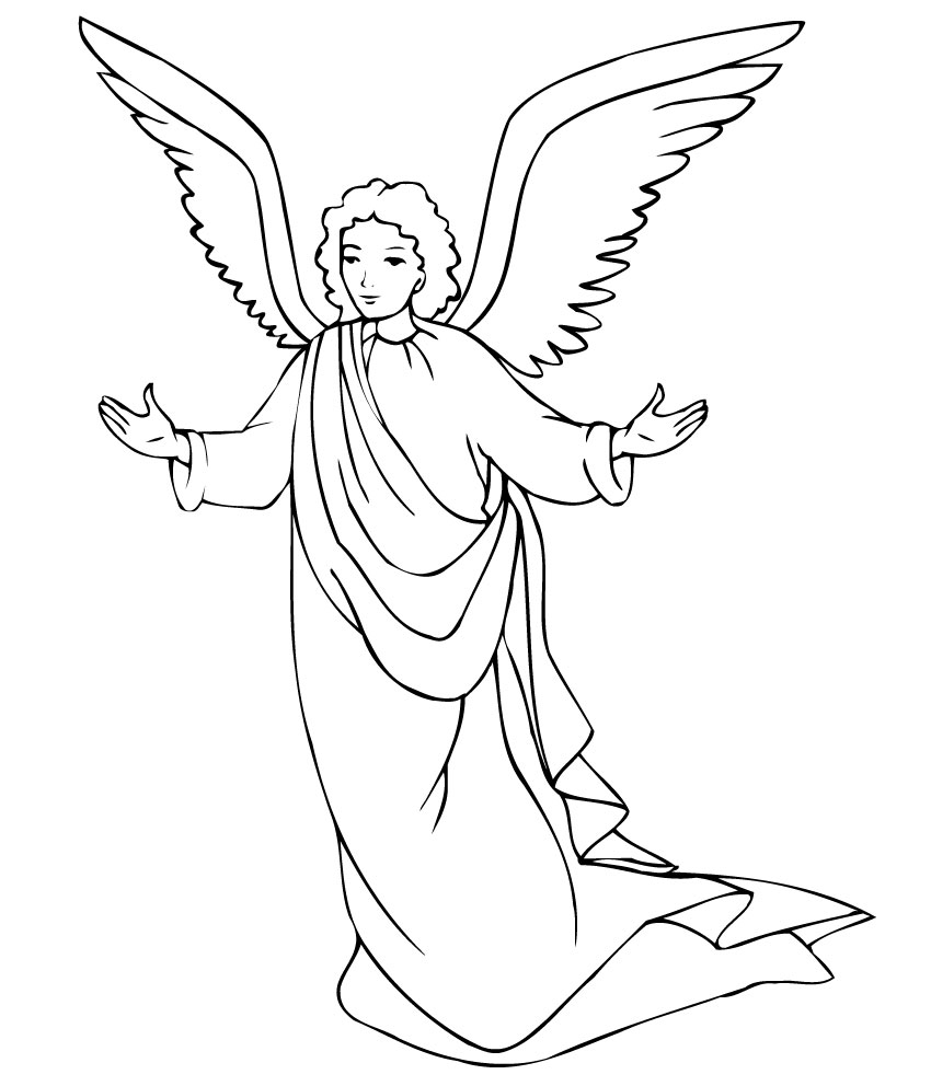 Angel coloring #17, Download drawings